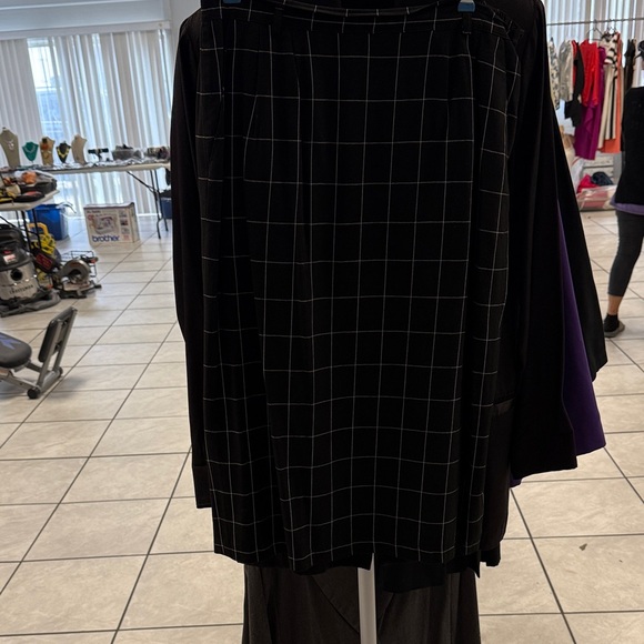 Leslie Fay Black and White Checkered Blazer - Picture 2 of 2